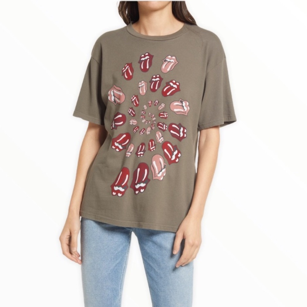 Daydreamer Rolling Stones Spiral Tongue Tee - Picture 1 of 12
